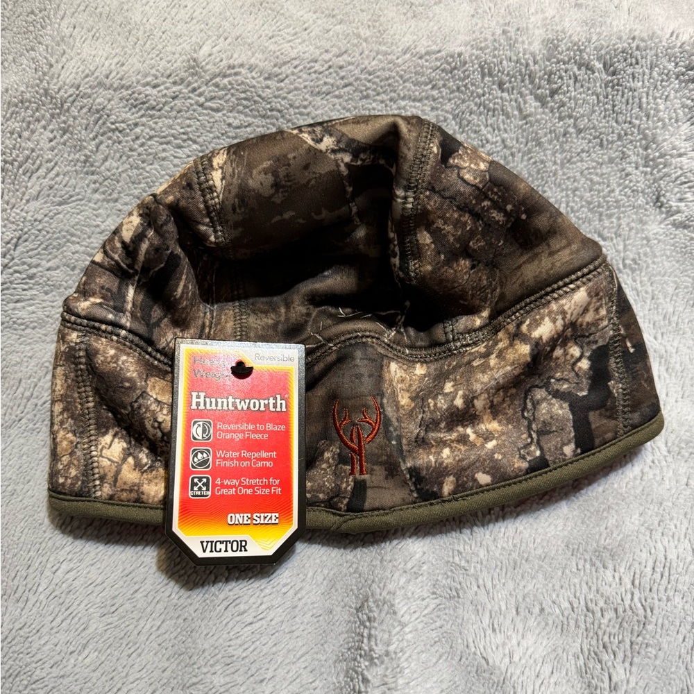 Huntworth Heavy Weight Camouflage Reversible to Blaze Orange Hat